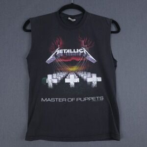 Vintage Metallica Tank Shirt Medium Black Double‎ Sided Cutoff Tee 1994 Giant